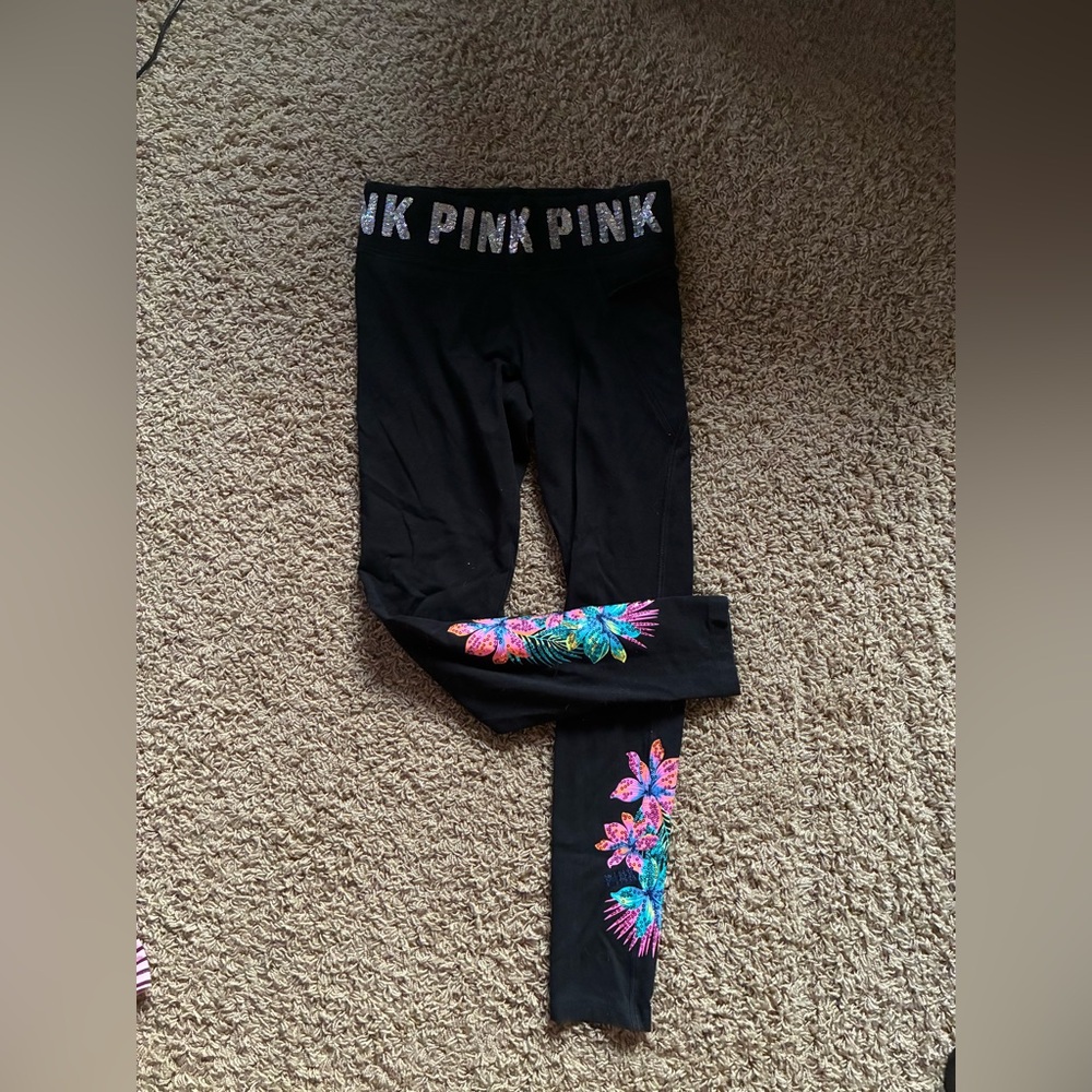 Victoria’s Secret PINK Small Sequin Yoga Leggings